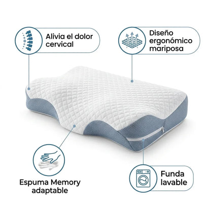 Almohada Cervical Memory Foam para Dormir