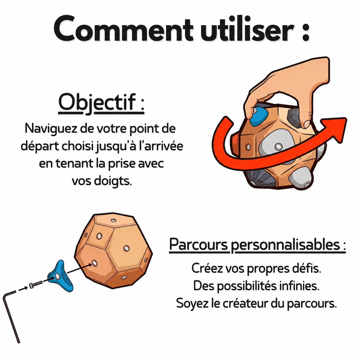 Comment utiliser le Boulder Block : objectif et parcours personnalisables